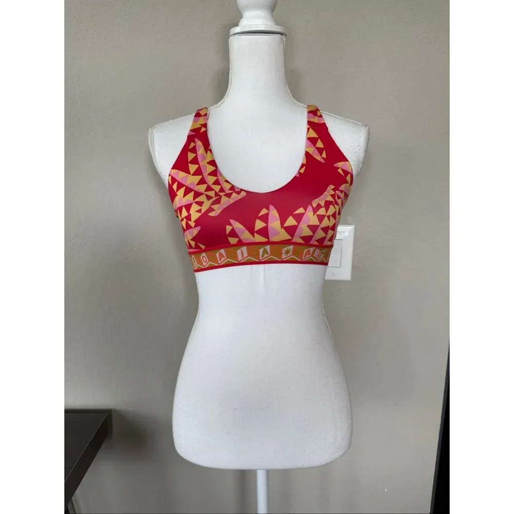 Adidas x Farm Rio Red Adjustable Sports Bra Small A/C Cup